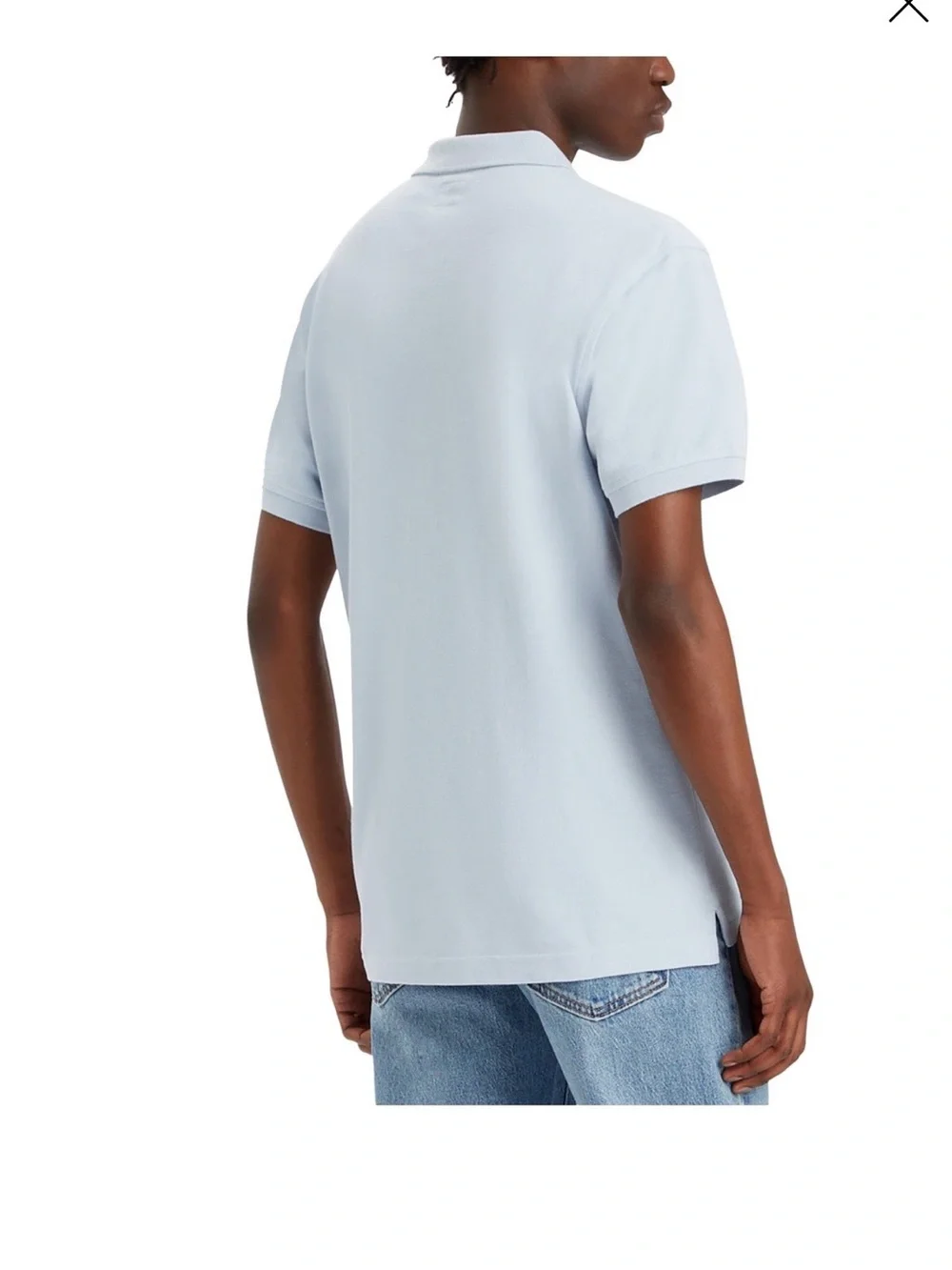 Levi's Light Blue Short-Sleeve Polo with Red Logo